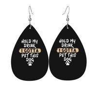 Sostén Mi Bebida, Tengo Que Acariciar A Este Perro Mujer Pendiente De Gancho Llamativos Pendientes Largos Pendientes Colgantes Para Boda Banquete Uso Diario