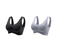 Sosten Push Up Ofertas Pack De 2 Sujetadores para Mujer Sin Aros, Up, Sin Costuras, Cómodos Sujetadores Deportivos, Sujetador De Encaje Acolchado, Corpiño Elástico Sin Cos Comprar Sujetador Ofertas