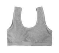 Sostén transpirable para niñas de 6 a 12 años, con almohadilla para el pecho, para pubertad, para niñas, adolescentes, ropa interior de algodón, multicolor, gris, Talla única