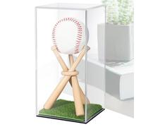 Sostenedor de béisbol - Acrílico 12x12x20cm 4.72x4.72x7.87in Estuche de exhibición de protección UV | Dustproof Autograph Baseball Showcase Box, Waterproof Collectible Cube Organizer | for sports