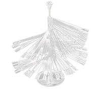 Sostenedor soporte de exposicion de forma de ventilador en espiral profesional para 120pzs pegatina de puntas de tablero de pulido arte de falsa