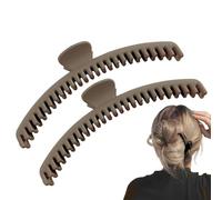 Sostenga cualquier clip de garras para el pelo, garras de pelo | 2 pinzas portátiles para el cabello helado, pasadores para el pelo de plátano sin cortar, barras de gran tamaño, pasadores finos de pan