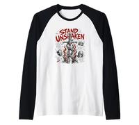 Sostenga la fe inquebrantable sobre el Miedo a Las Escrituras cristianas Camiseta Manga Raglan