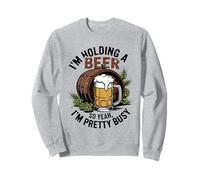 Sostengo una cerveza, así que sí, estoy bastante ocupado, beber divertido Sudadera