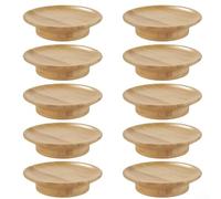 Sostenible de madera Topper, copa de vino Charcutería Topper Copa de vino Tapa de vidrio para beber, Delicioso para aperitivos y postres (10pcs/L)
