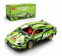 Sosuy Juego de Ladrillos de construcción de Modelo de Coche súper Deportivo 1:18, Moc Cyberpunk Rally Car Raceing Juguetes de ingeniería para Jugar y exhibir - Modelo de Juguete Idea de (Verde)