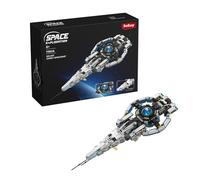 Sosuy Set Nave Espacial con LED, Bloques Stem Niños 8+, Lanzadera Cometa Galáctica con Soporte, Juguete Educativo Espacio, Regalo Cumpleaños Niños Teens Adultos