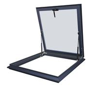 Sótanos Escotilla Acceso Techo Con Acristalamiento,Claraboya De Techo,Claraboya De Salida De Aluminio Resistente Con Vidrio Templado De Doble Capa(LxW55x80cm/21.7x31.5in)