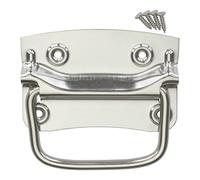 SOTECH 1 par Tiradores de caja (120 x 80 mm, acero inoxidable SS201) Tirador de caja abatible para atornillar incl. tornillos de fijación