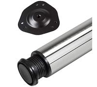SOTECH 1 Pieza Pata de Mesa Altura 820 mm Ø 76/80 mm Acero Inoxidable Cepillado Real Capacidad de Carga hasta 75 kg Regulable en Altura de 32 mm