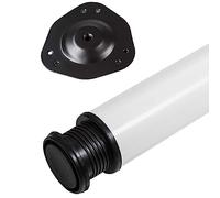 SOTECH 1 Pieza Pata de Mesa Altura 870 mm Ø 76/80 mm Acero con Superficie Blanca Capacidad de Carga hasta 75 kg con Ajuste de Altura de 32 mm