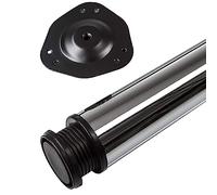SOTECH 1 Pieza Pata de Mesa Altura 870 mm Ø 76/80 mm Acero Cromado Carga máx. 75 kg Pata de Mueble con Ajuste de Altura de 32 mm