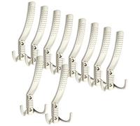 SOTECH 10 piezas Colgador Perchero JASMIN Colgadero Gancho Toallero ropa de Pared STRONG grande Aspecto de acero inox mate nueva versión masiva