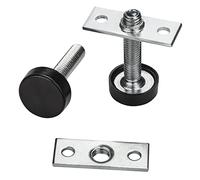 SOTECH 10 Piezas Patas Ajustables M8 x 40 mm (Longitud Total Incluyendo Deslizadores de Piso: 45 mm) con Placa de Montaje Tornillo de Ajuste Tornillo para Muebles