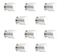 SOTECH 10 piezas Pomo de Mueble BIRMINGHAM Ø 20 mm Alto 32 mm Acero Inoxidable Cepillado Tirador de Cocina Botón de acero inoxidable