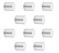 SOTECH 10 piezas Pomo de Mueble BRISTOL Ø 25 mm Alto 28 mm Acero Inoxidable Cepillado Botón de acero inoxidable Tirador de Cajón