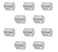 SOTECH 10 piezas Pomo de Mueble CRAWLEY Ø 20 mm Alto 23 mm Acero Inoxidable Cepillado Tirador de Cocina