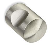 SOTECH 10 piezas Pomos de muebles EK01 Ø 20 mm Acero inoxidable cepillado Pomo de mueble