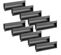 SOTECH 10 piezas Tiradores para empotrar EL-12 194 x 47,5 mm Distancia entre taladros (BA) 160 mm Tiradores de carcasa de aluminio negro mate