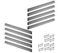 SOTECH 10 piezas Tiradores para muebles Blackline ELEGANCE Aluminio BA 320 mm anodizado negro mate L: 340 mm Barra de asidero cubre taladros antiguos