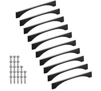 SOTECH 10 tiradores de aluminio para muebles BLACKLINE XIV BA 160 mm negro mate (longitud 179 mm, anchura 4,4 mm, altura 25 mm) Tiradores de diseño para cajoneras