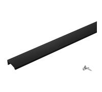 SOTECH 10 tiradores de mueble Blankett Jane 50 mm negro BA 32 mm Tiradores de mueble para montaje en el interior del frente incl. tornillos de fijación