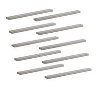 SOTECH 10 tiradores para mueble de barra LineaGrip con aspecto de acero inoxidable, 250 x 27 x 8 mm, distancia entre ejes 187 mm, tiradores para cocina, tiradores para cajón y tiradores para mueble.