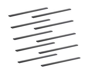SOTECH 10 tiradores para mueble de barra LineaGrip Negro 490 x 27 x 8 mm distancia entre ejes 384 mm tirador de cocina tirador de cajón tirador de armario