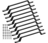 SOTECH 10 tiradores para muebles BLACKLINE IV BA 160 mm negro mate (longitud 226 mm, anchura 12 mm, altura 26 mm) Tiradores de aluminio para cajoneras Tiradores para puertas de armarios