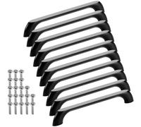 SOTECH 10 tiradores para muebles BLACKLINE VII BA 160 mm negro mate (longitud 182 mm, anchura 11,5 mm, altura 27 mm) Tiradores para arcos de aluminio
