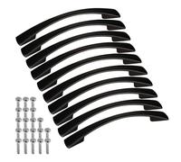 SOTECH 10 tiradores para muebles BLACKLINE X BA 128 mm negro mate (longitud 168 mm, anchura 15 mm, altura 25 mm) Tiradores para cajoneras Tiradores para vitrinas