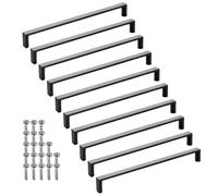 SOTECH 10 tiradores para muebles BLACKLINE XI BA 224 mm negro mate (longitud 231 mm, anchura 12 mm, altura 27 mm) Tiradores de aluminio
