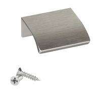 SOTECH 10 tiradores para muebles Manta Alex aspecto acero inoxidable cepillado Tiradores para cajones de 40 mm para montaje interior frontal incl. tornillos de fijación