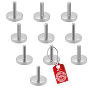 SOTECH 10 tornillos moleteados M8, longitud 20 mm, acero inoxidable V2A (SS304), forma plana, DIN 653, tornillo de agarre métrico con superficies laterales moleteadas