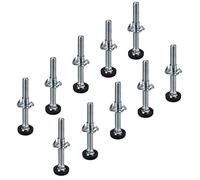 SOTECH 10 x Tornillo ajustable M8 x 70 mm con Tuerca de Bloqueo | Capacidad de carga: hasta 300 kg de Ajuste para Mueble