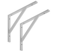 SOTECH 2 escuadras para cargas pesadas 395 x 315 mm blanco | capacidad de carga 75 kg escuadra para de acero para baldas