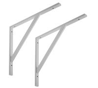 SOTECH 2 escuadras para cargas pesadas 495 x 415 mm blanco | capacidad de carga 75 kg escuadra para de acero para estantes