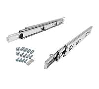 SOTECH 2 pares de guías de extracción total KV4-45-H45-L550-NF-MS 550 mm con soporte, carga máx. 45 kg, guía telescópica incl. juego de tornillos