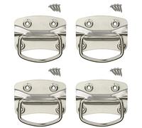 SOTECH 2 pares Tiradores de cajón (100 x 70 mm, acero, niquelado plata) Tirador abatibles para atornillar incl. material de fijación