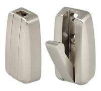 SOTECH 2 piezas ganchos plegables de superficie HIPPO aspecto acero inoxidable con muelle Ganchos para abrigos de metal, diseño que ahorra espacio, ideales para espacios reducidos