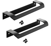 SOTECH 2 piezas Junker Design Tirador de Muebles LYSA Distancia Agujeros 160 mm Negro Mate para Armarios, Cajones y Puertas