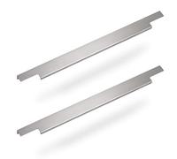SOTECH 2 x Mango de mueble BLANKETT Slim 395 mm perfil de mango de aluminio cromado mate (se atornilla en el interior de la fachada)