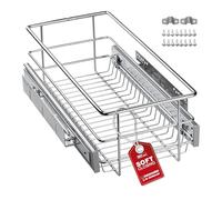 SOTECH 30 cm Cajón telescópico con SoftClose extracción total con guía de rodamiento de bolas 20 kg capacidad de carga cromo pulido