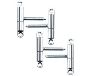 SOTECH 4 bisagras para puertas bisagra atornillable 15 x 83 mm con perno M8 x 47 mm bisagra atornillable para puertas interiores para atornillar/taladrar (acero galvanizado)