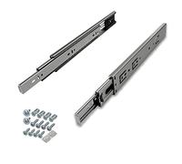 SOTECH 4 pares de guías de extracción total KV-35-H45-L600-SE-MS 600 mm con cierre automático, capacidad de carga 35 kg, guía telescópica incl. juego de tornillos