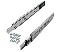 SOTECH 4 pares de guías de extracción total KV-45-H45-L550-SC-MS 550 mm cierre suave, capacidad de carga 45 kg, guía telescópica incl. juego de tornillos