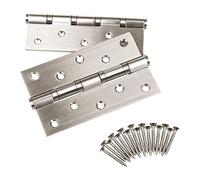 SOTECH 4 piezas Bisagras para puertas 127 x 76 x 2,5 mm bisagra atornillable acero inoxidable SS304 rodamiento de bolas con tornillos de acero inox capacidad de carga 75 kg