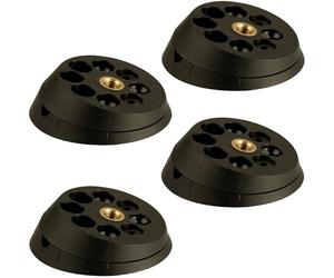 SOTECH 4 piezas Herraje de pata de mesa TWIST'N TURN para patas de muebles hasta Ø 60 mm con rosca M10, función de inclinación única en cinco etapas: 0°, 5,5°, 10,5°, 13,5° y 15°