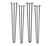 SOTECH 4 Piezas Patas de Horquilla Negro 710 mm 3 puntales Soporte Mesa