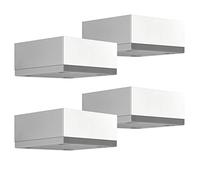SOTECH 4 piezas Pie de Mueble MOTEL 25 mm 65 x 65 mm Cromo Pulido Pie de Mueble Fabricado de Aluminio
